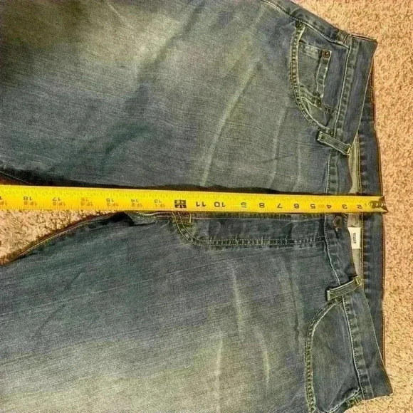 Levis 501 Jeans Mens 40x32 Blue Straight Button Fly American Blue Denim JP014 - Picture 4 of 9